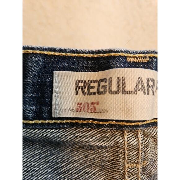 Levis 505 Jeans W36 L30 Men's Regular Fit Straight Mid Rise Medium Denim - Picture 10 of 12